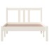 Estructura de cama sin colchón madera maciza blanco 90x200