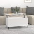Mesa de centro madera contrachapada blanco brillo 90x44,5x45