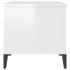 Mesa de centro madera contrachapada blanco brillo 90x44,5x45
