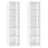 Muebles zapateros 2 unidades blanco brillante 27,5x27x102