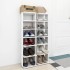 Muebles zapateros 2 unidades blanco brillante 27,5x27x102