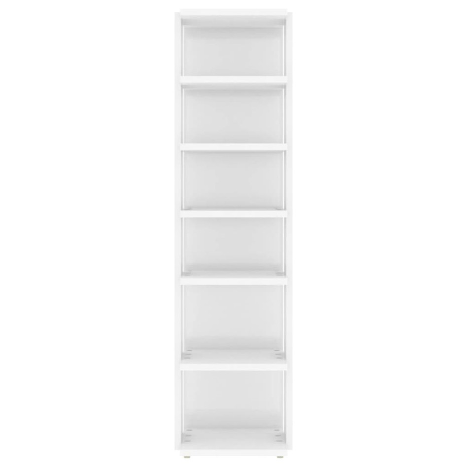 Muebles zapateros 2 unidades blanco brillante 27,5x27x102