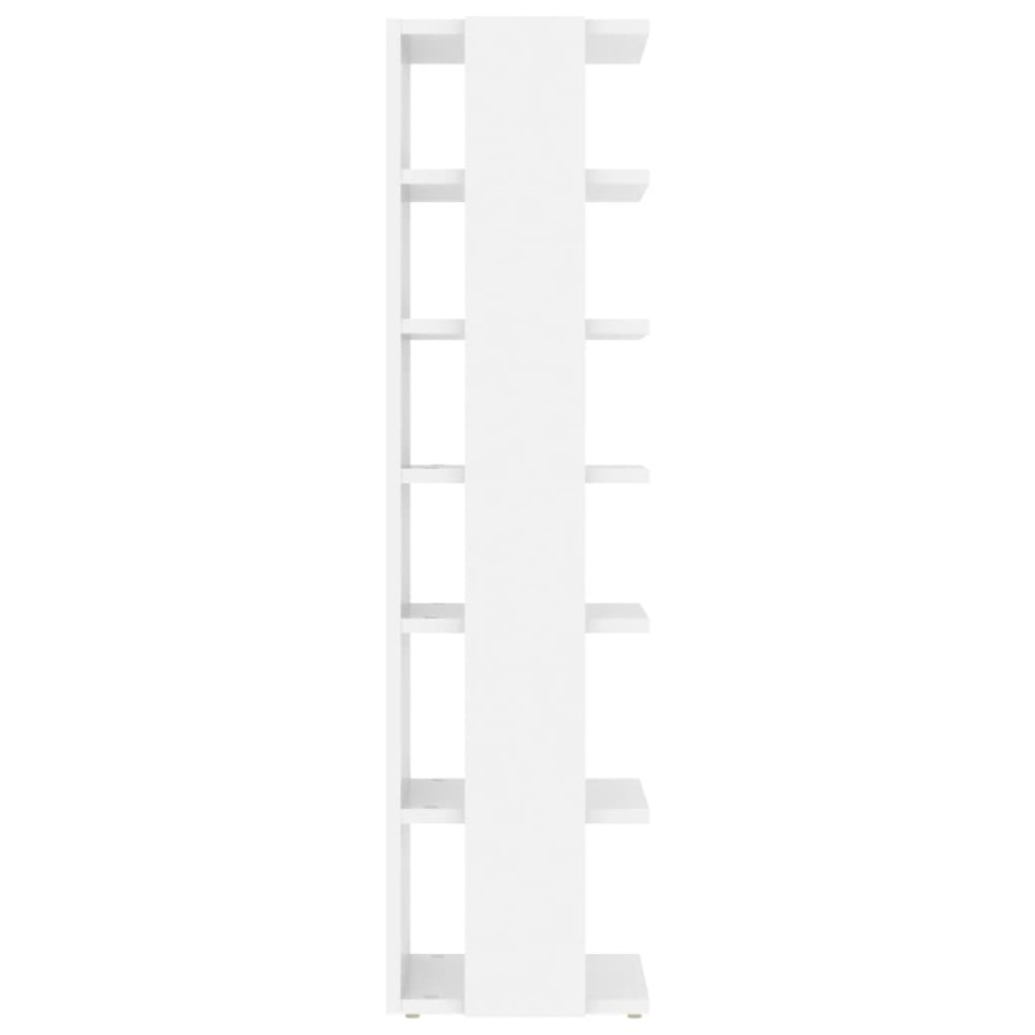 Muebles zapateros 2 unidades blanco brillante 27,5x27x102