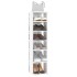 Muebles zapateros 2 unidades blanco brillante 27,5x27x102