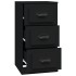 Aparador de madera contrachapada negro 36x35,5x67,5
