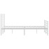 Estructura cama sin colchón con estribo metal blanco 120x200
