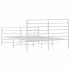 Estructura cama sin colchón con estribo metal blanco 120x200
