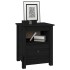 Mesitas de noche 2 uds madera maciza de pino negra 40x35x49