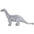 Dinosaurio braquiosaurio de peluche de pie gris