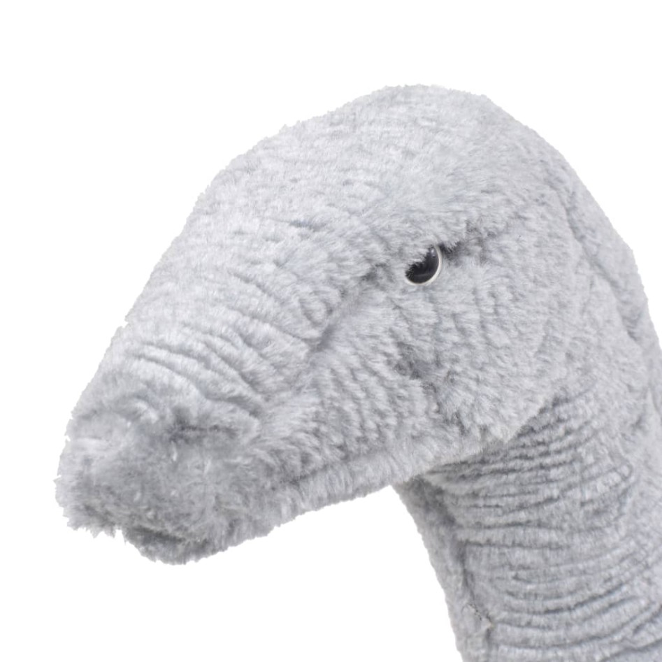 Dinosaurio braquiosaurio de peluche de pie gris