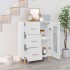 Aparador de madera de ingeniería blanco 69,5x34x90