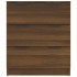Aparador de madera contrachapada roble marrón 60x30x70