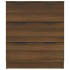 Aparador de madera contrachapada roble marrón 60x30x70