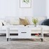 Mesa de centro madera contrachapada blanco 102x50x40