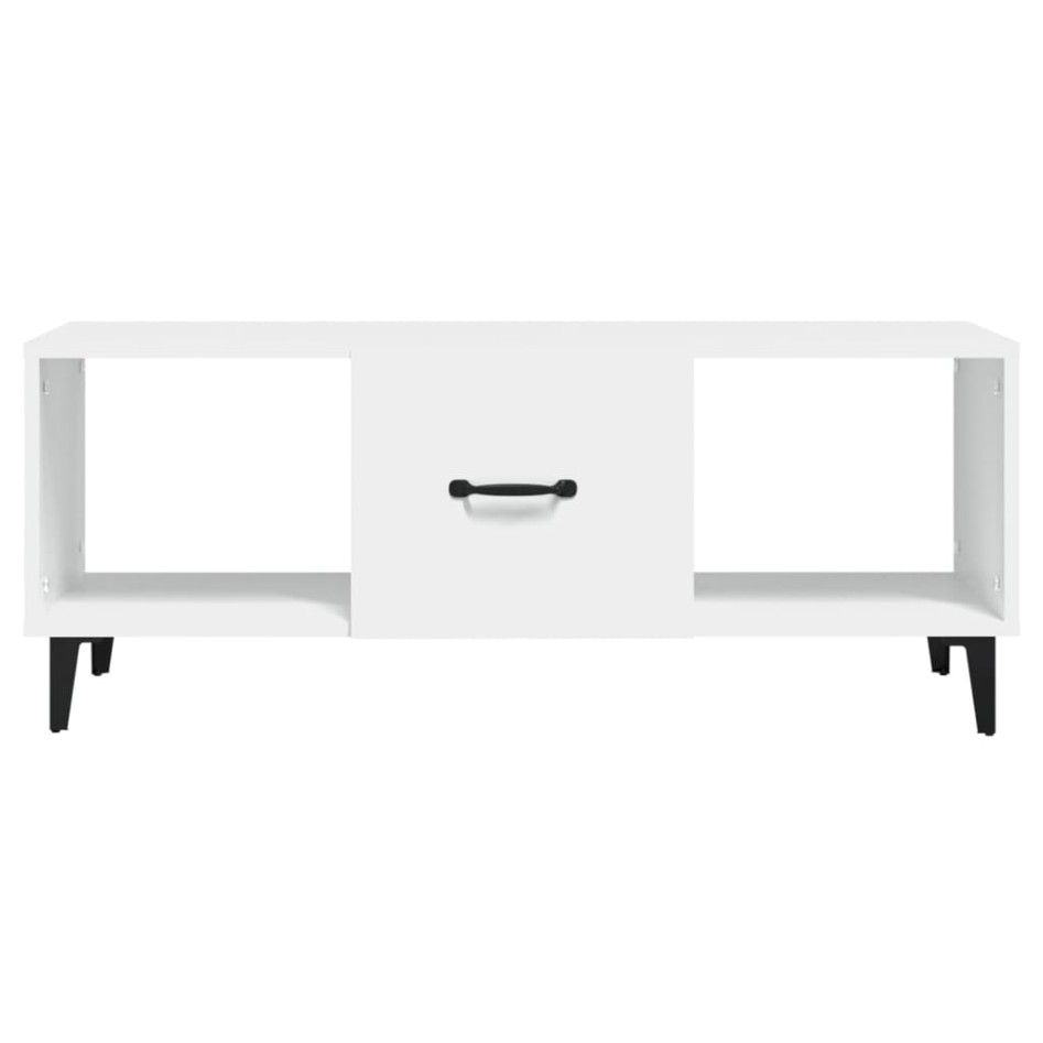 Mesa de centro madera contrachapada blanco 102x50x40