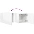 Muebles de salón de pared 2 uds blanco brillo 30,5x30x30