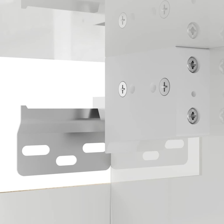 Muebles de salón de pared 2 uds blanco brillo 30,5x30x30