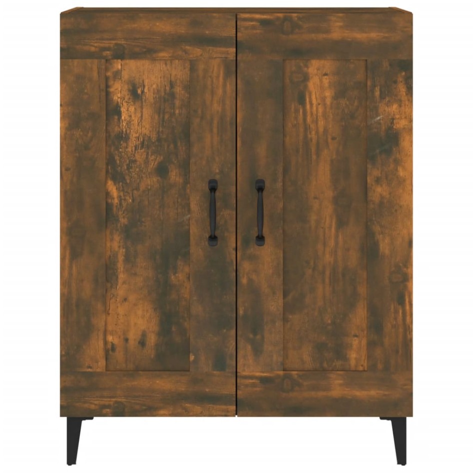 Aparador de madera de ingeniería roble ahumado 69,5x34x90