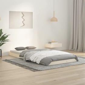 Estructura de cama madera maciza de pino blanco 90x200