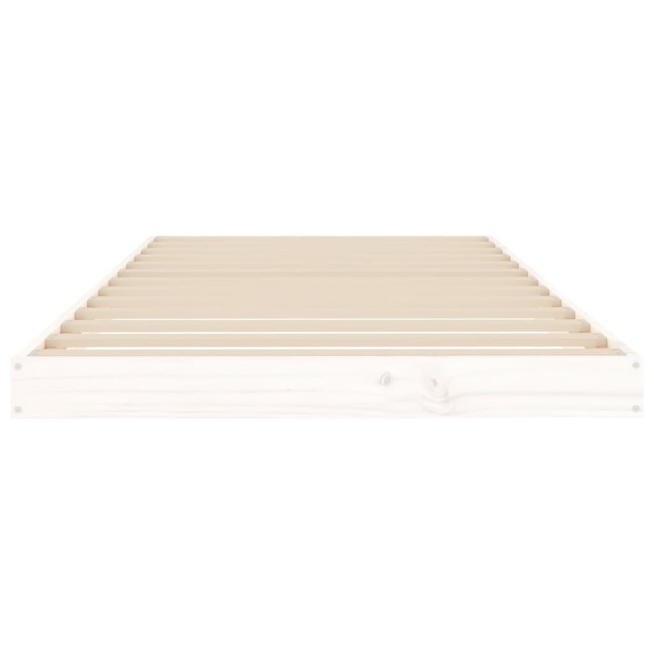 Estructura de cama madera maciza de pino blanco 90x200