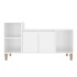 Mueble de TV madera contrachapada blanco brillo 100x35x55