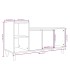 Mueble de TV madera contrachapada blanco brillo 100x35x55