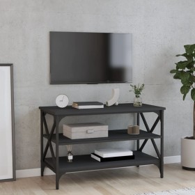 Mueble para TV madera contrachapada negro 80x40x50