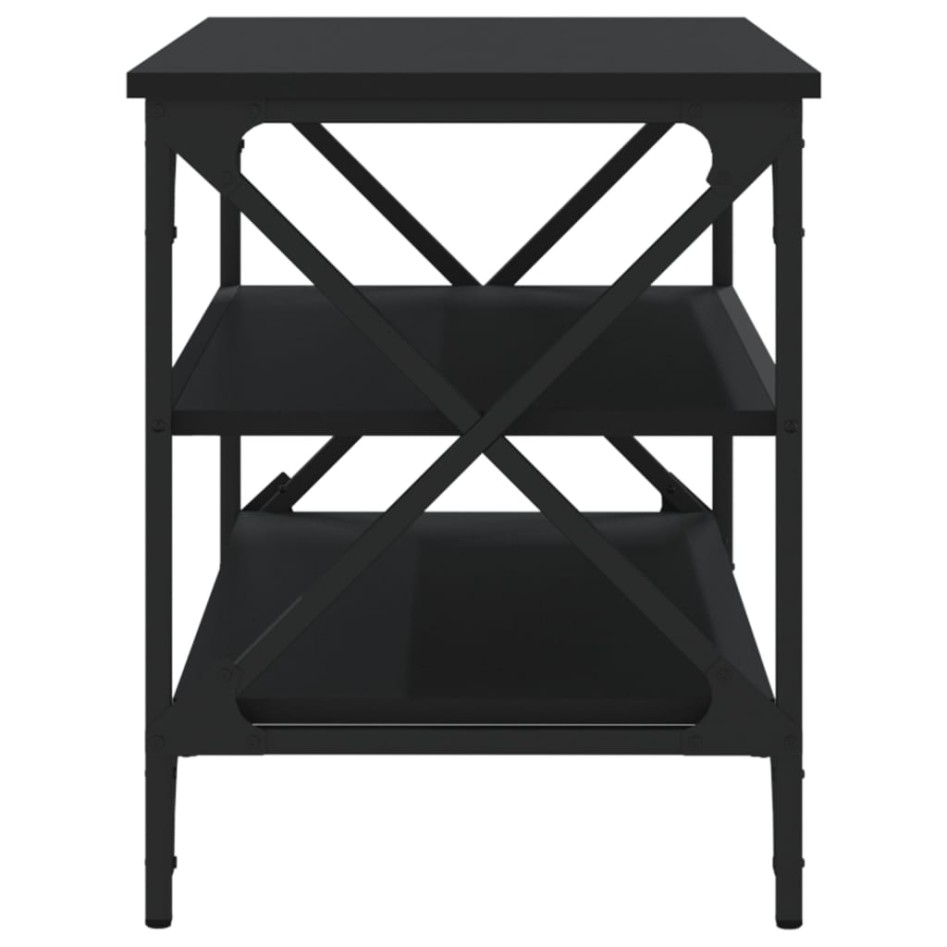 Mueble para TV madera contrachapada negro 80x40x50