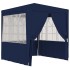 Carpa profesional para fiestas con paredes azul 90 g/m² 2x2