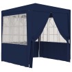 Carpa profesional para fiestas con paredes azul 90 g/m² 2x2 m