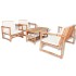 Set de muebles de jardín 4 piezas y cojines