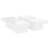 Mesa de centro madera contrachapada blanco brillante