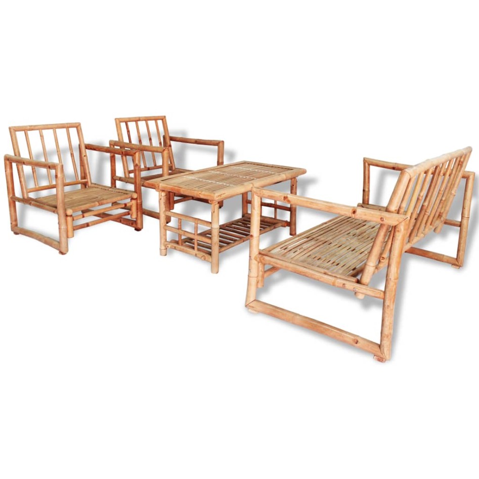 Set de muebles de jardín 4 piezas y cojines