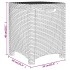 Caja de almacenaje de jardín ratán PP marrón 39x39x46