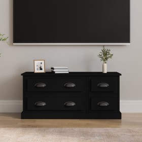 Mueble para TV madera contrachapada negro 100x35,5x45