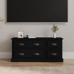 Mueble para TV madera contrachapada negro 100x35,5x45 cm