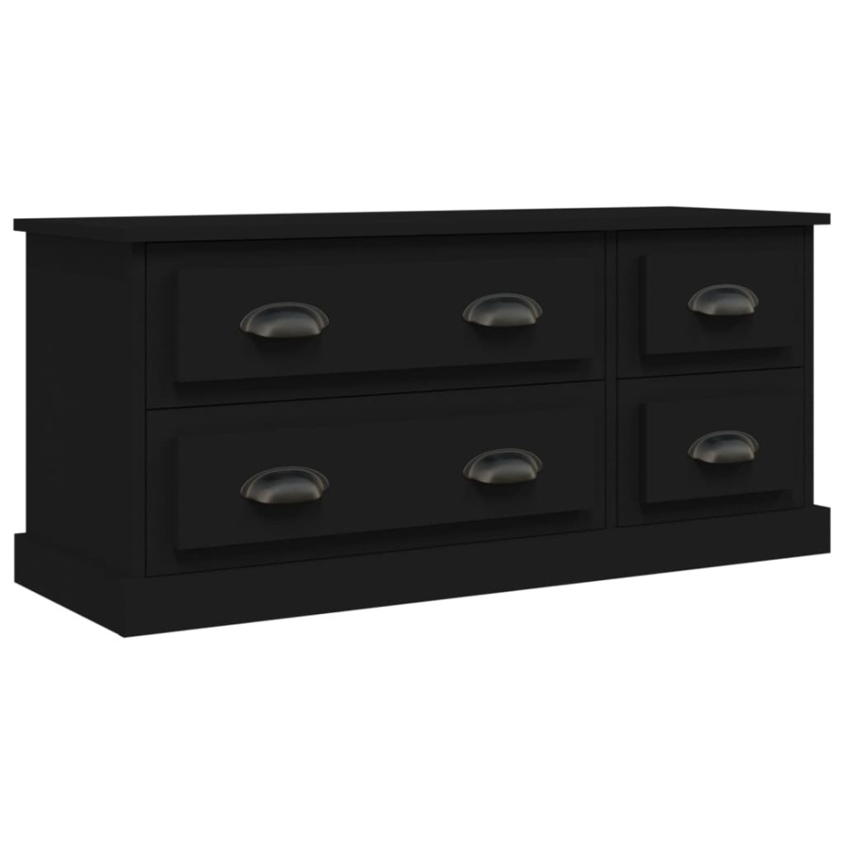 Mueble para TV madera contrachapada negro 100x35,5x45