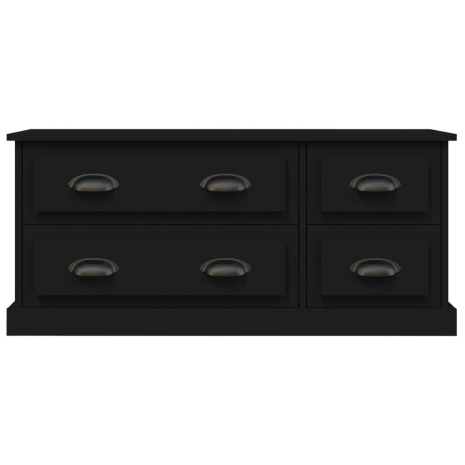 Mueble para TV madera contrachapada negro 100x35,5x45