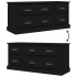 Mueble para TV madera contrachapada negro 100x35,5x45