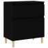 Aparador de madera contrachapada negro 60x35x70