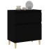 Aparador de madera contrachapada negro 60x35x70