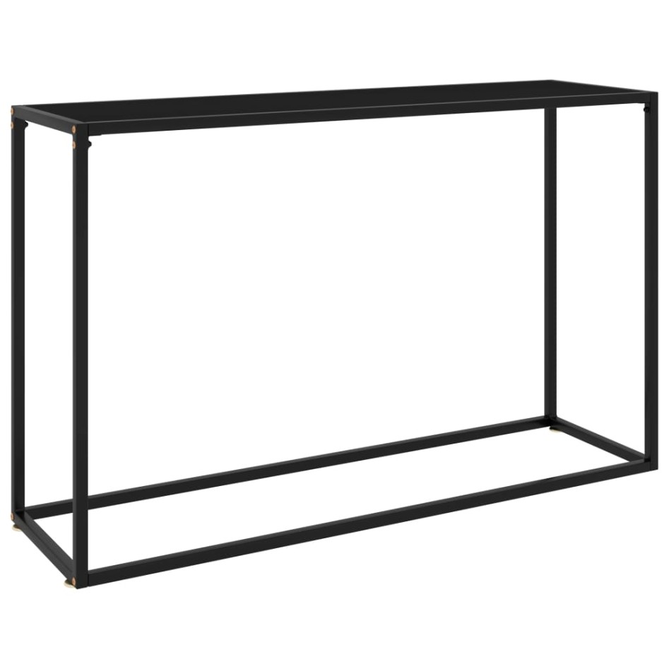 Mesa consola vidrio templado negro 120x35x75