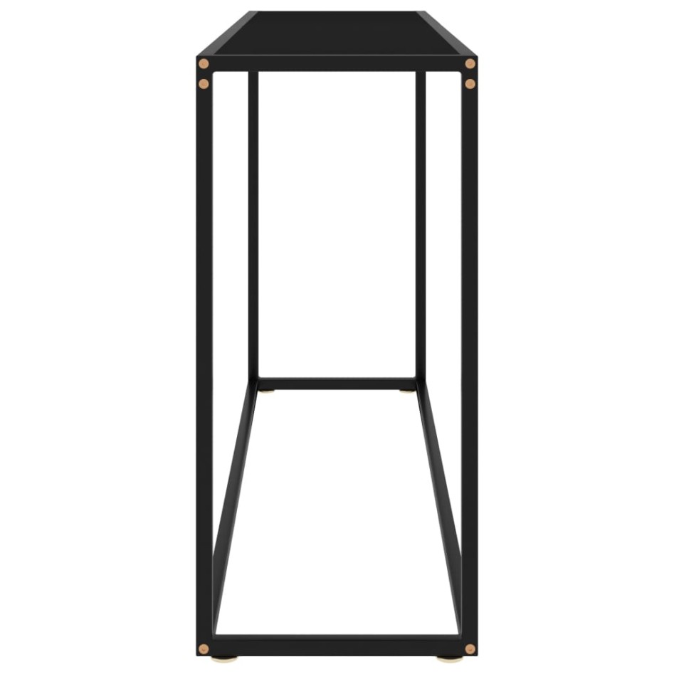 Mesa consola vidrio templado negro 120x35x75