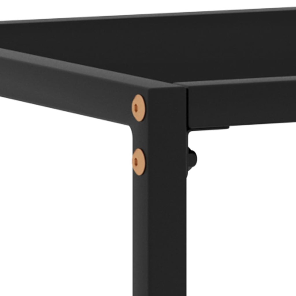 Mesa consola vidrio templado negro 120x35x75