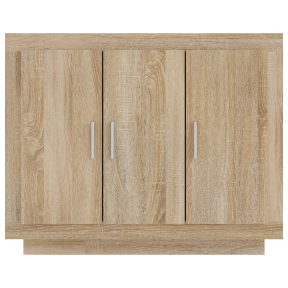 Aparador de madera contrachapada color roble Sonoma 92x35x75