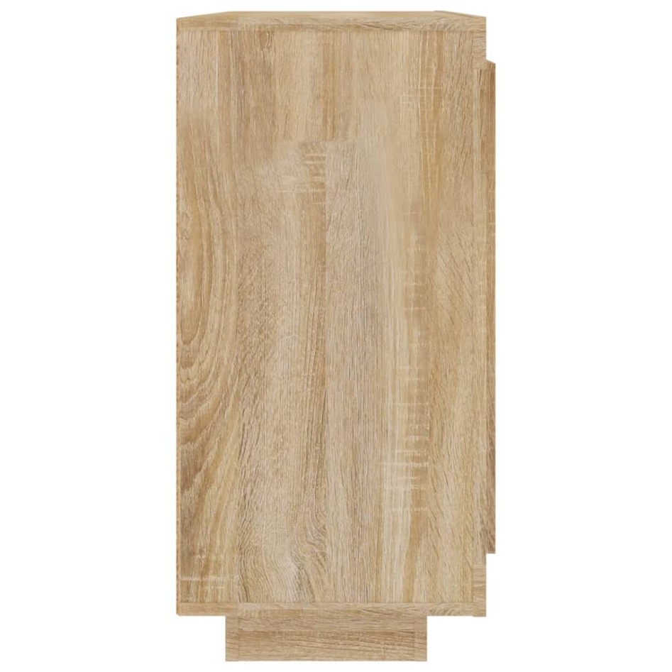 Aparador de madera contrachapada color roble Sonoma 92x35x75