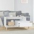 Mesa de centro madera contrachapada blanco brillo 90x49x45
