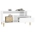 Mesa de centro madera contrachapada blanco brillo 90x49x45