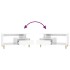 Mesa de centro madera contrachapada blanco brillo 90x49x45
