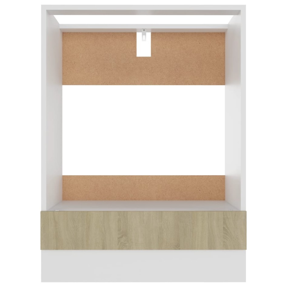 Armario de horno madera contrachapada color roble 60x46x81,5